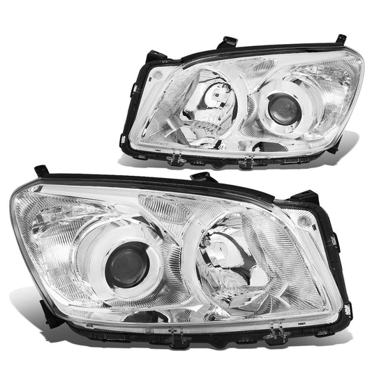 FAROS 09-12 TOYOTA RAV4 - PROJECTOR - H11 LOW BEAM / 9005 HIGH BEAM / 7443A TURN SIGNAL - CHROME HOUSING / CLEAR CORNER