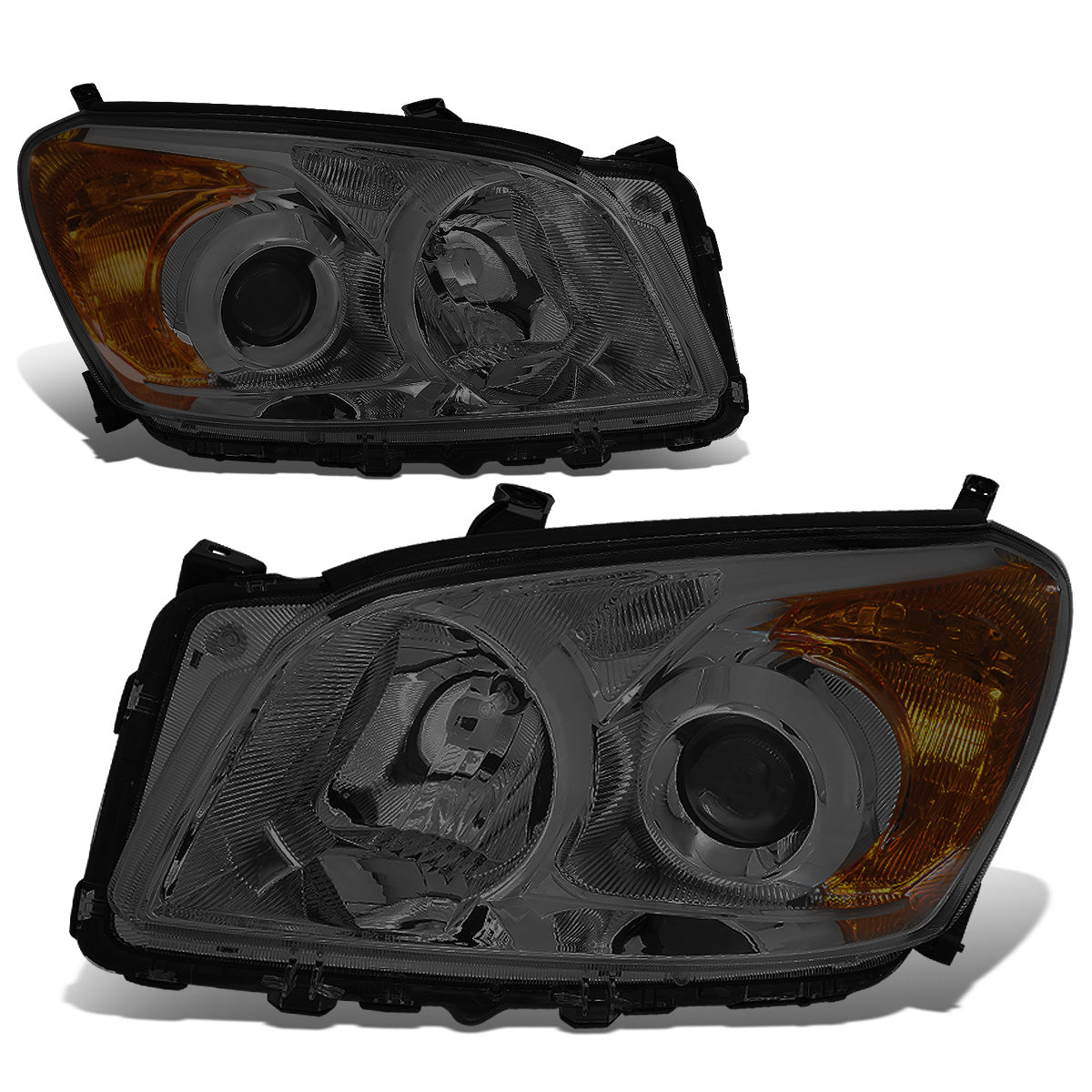 FAROS 09-12 TOYOTA RAV4 - PROJECTOR - H11 LOW BEAM / 9005 HIGH BEAM / 7443A TURN SIGNAL - SMOKE HOUSING / AMBER CORNER