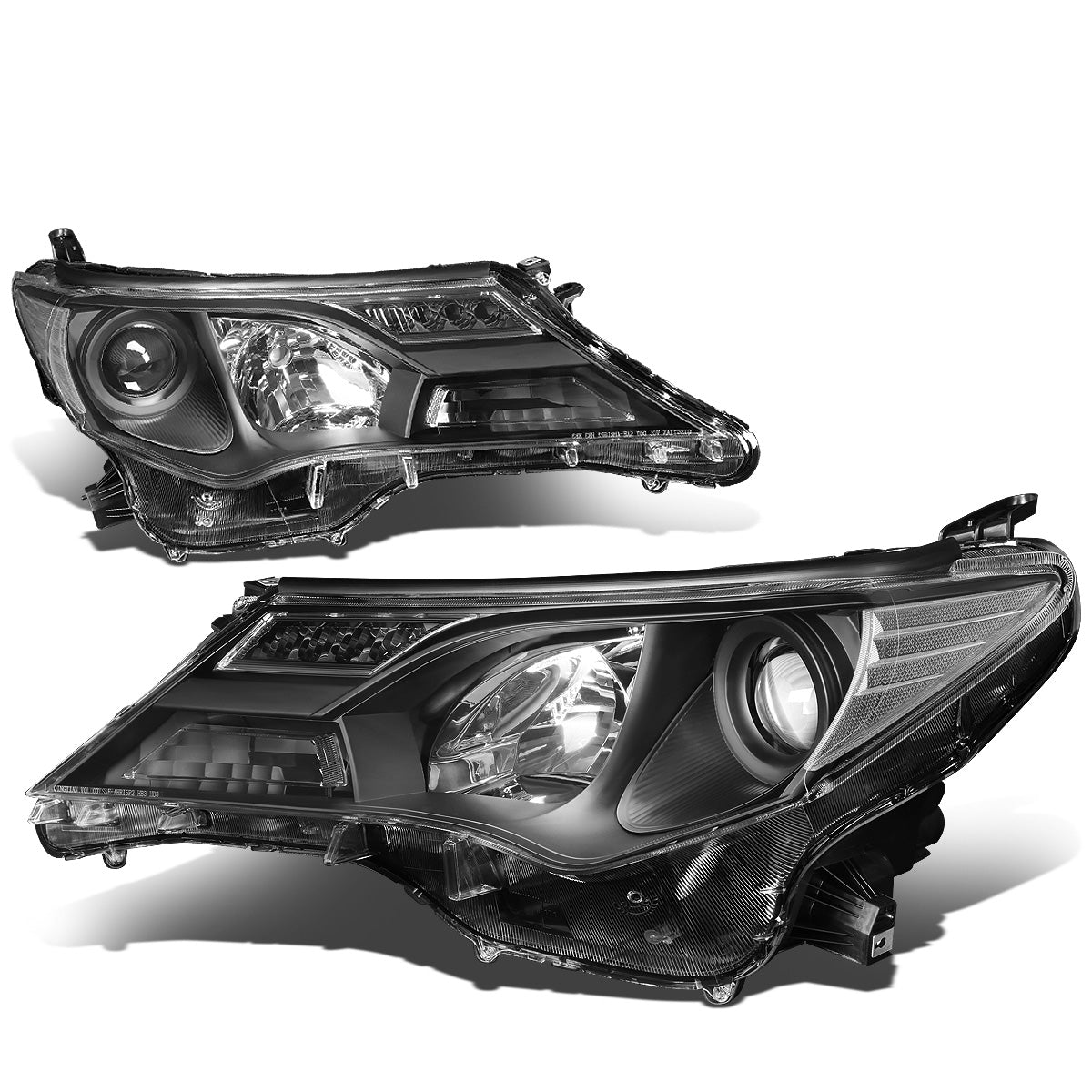FAROS 13-15 TOYOTA RAV4 - PROJECTOR - H11 LOW BEAM / 9005 HIGH BEAM / 3457A TURN SIGNAL - BLACK HOUSING / CLEAR CORNER