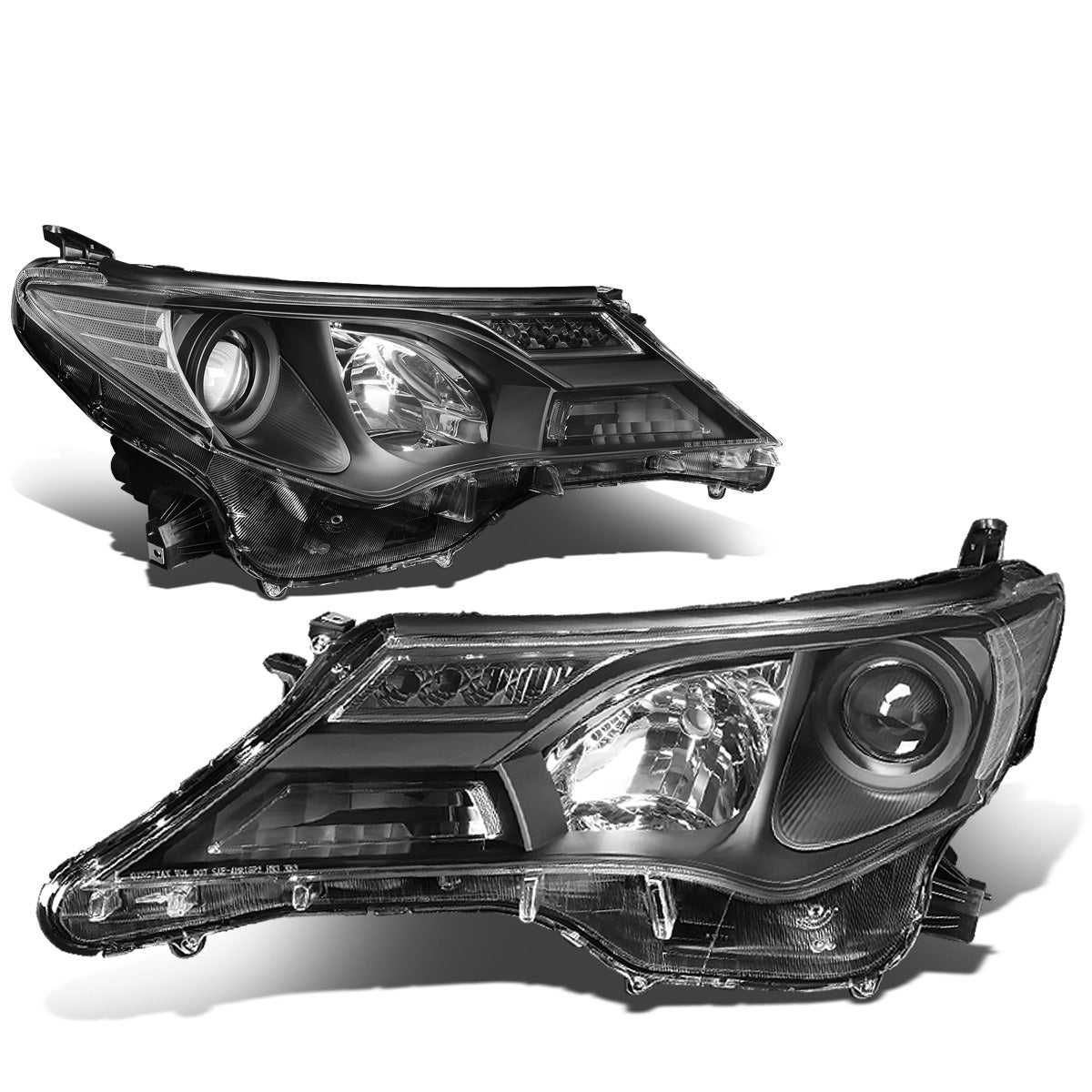 FAROS 13-15 TOYOTA RAV4 - PROJECTOR - H11 LOW BEAM / 9005 HIGH BEAM / 3457A TURN SIGNAL - BLACK HOUSING / CLEAR CORNER