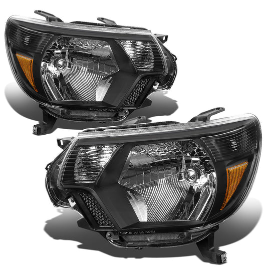 FAROS 12-15 TOYOTA TACOMA - H4 LOW BEAM / HIGH BEAM / 4157NA TURN SIGNAL - BLACK HOUSING / AMBER CORNER