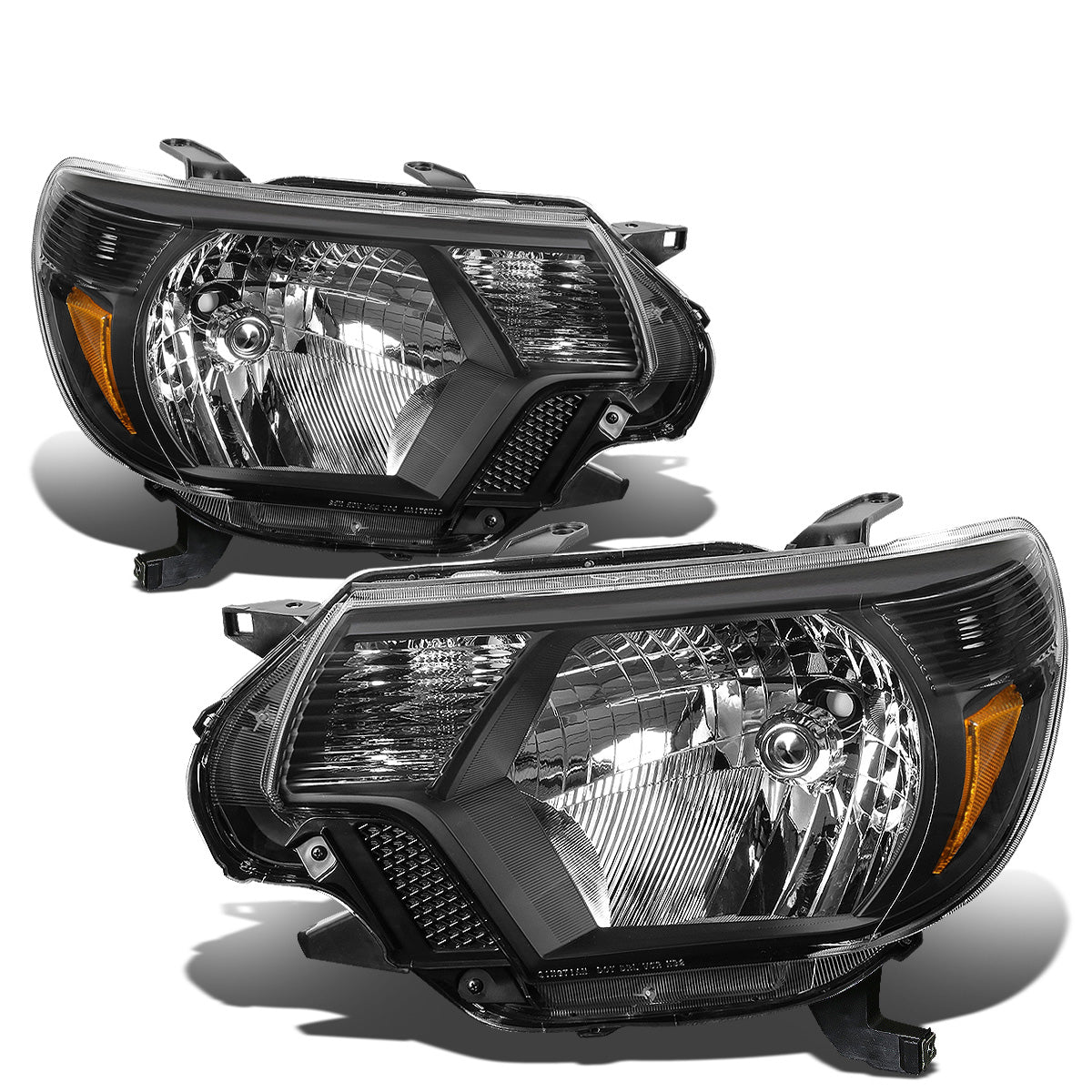 FAROS 12-15 TOYOTA TACOMA - H4 LOW BEAM / HIGH BEAM / 4157NA TURN SIGNAL - BLACK HOUSING / AMBER CORNER