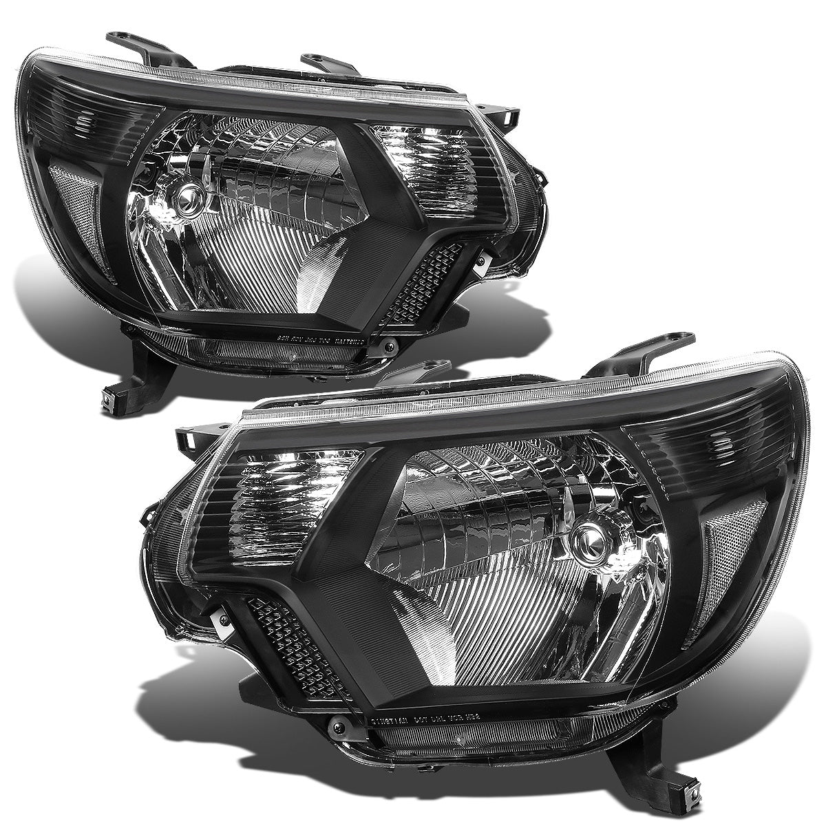 FAROS 12-15 TOYOTA TACOMA - H4 LOW BEAM / HIGH BEAM / 4157NA TURN SIGNAL - BLACK HOUSING / CLEAR CORNER
