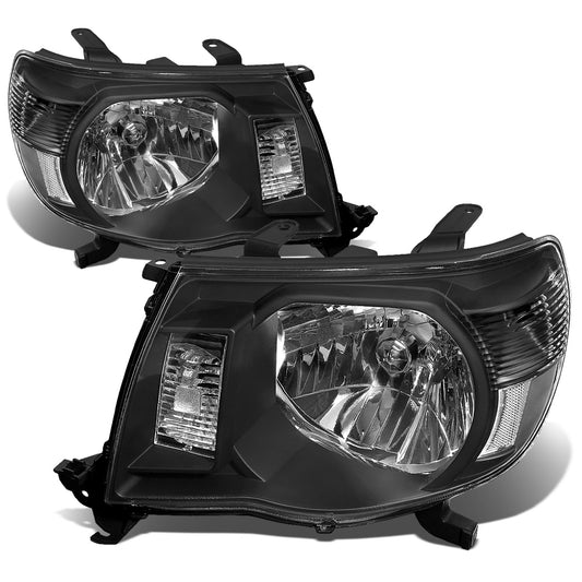 FAROS 05-11 TOYOTA TACOMA - OE STYLE - H4 HIGH / LOW BEAM / 4157NA TURN SIGNAL - BLACK HOUSING / CLEAR CORNER