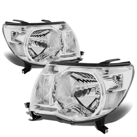 FAROS 05-11 TOYOTA TACOMA - OE STYLE - H4 HIGH / LOW BEAM / 4157NA TURN SIGNAL - CHROME HOUSING / CLEAR CORNER