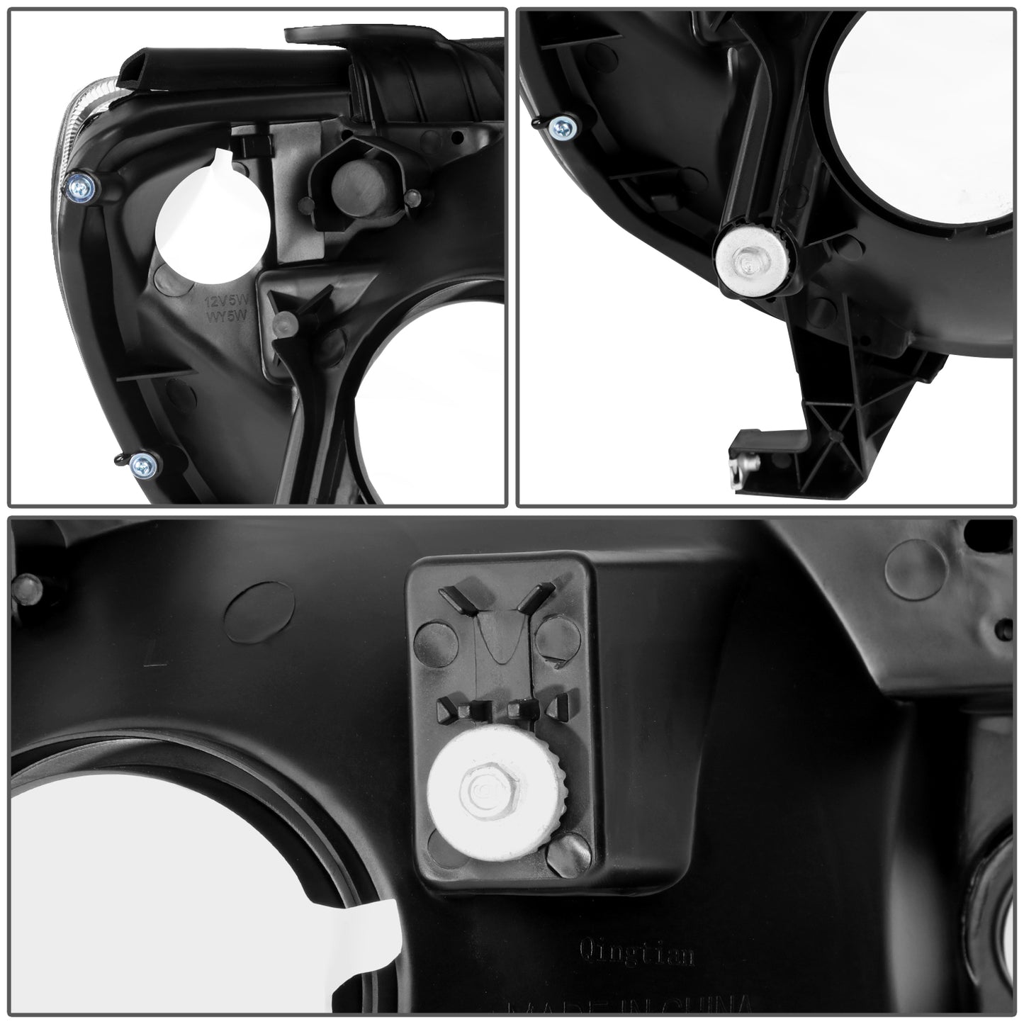 FAROS 05-11 TOYOTA TACOMA - OE STYLE - H4 HIGH / LOW BEAM / 4157NA TURN SIGNAL - CHROME HOUSING / SMOKED LENS / AMBER CORNER