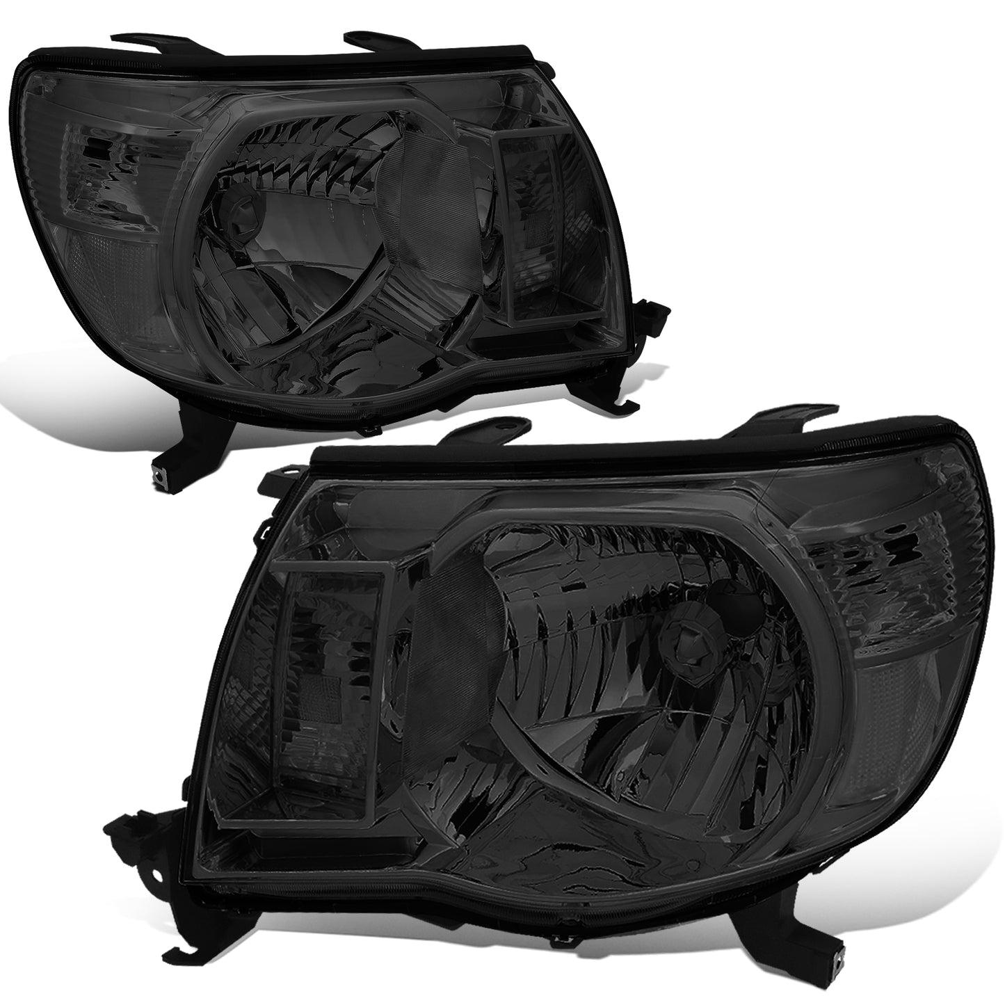 FAROS 05-11 TOYOTA TACOMA - OE STYLE - H4 HIGH / LOW BEAM / 4157NA TURN SIGNAL - CHROME HOUSING / SMOKED LENS / CLEAR CORNER