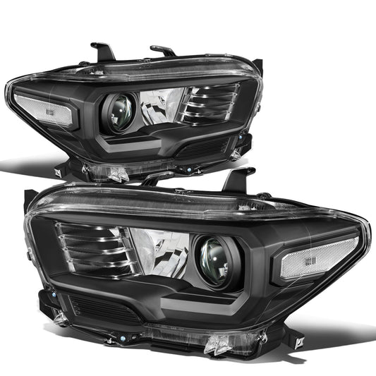 FAROS 16-18 TOYOTA TACOMA - FITS MODELS W/O LED RUNNING LIGHTS - PROJECTOR - H11 LOW / H9 HIGH / 7440 SIGNAL / 2825 MARKER - BLACK HOUSING / CLEAR CORNER