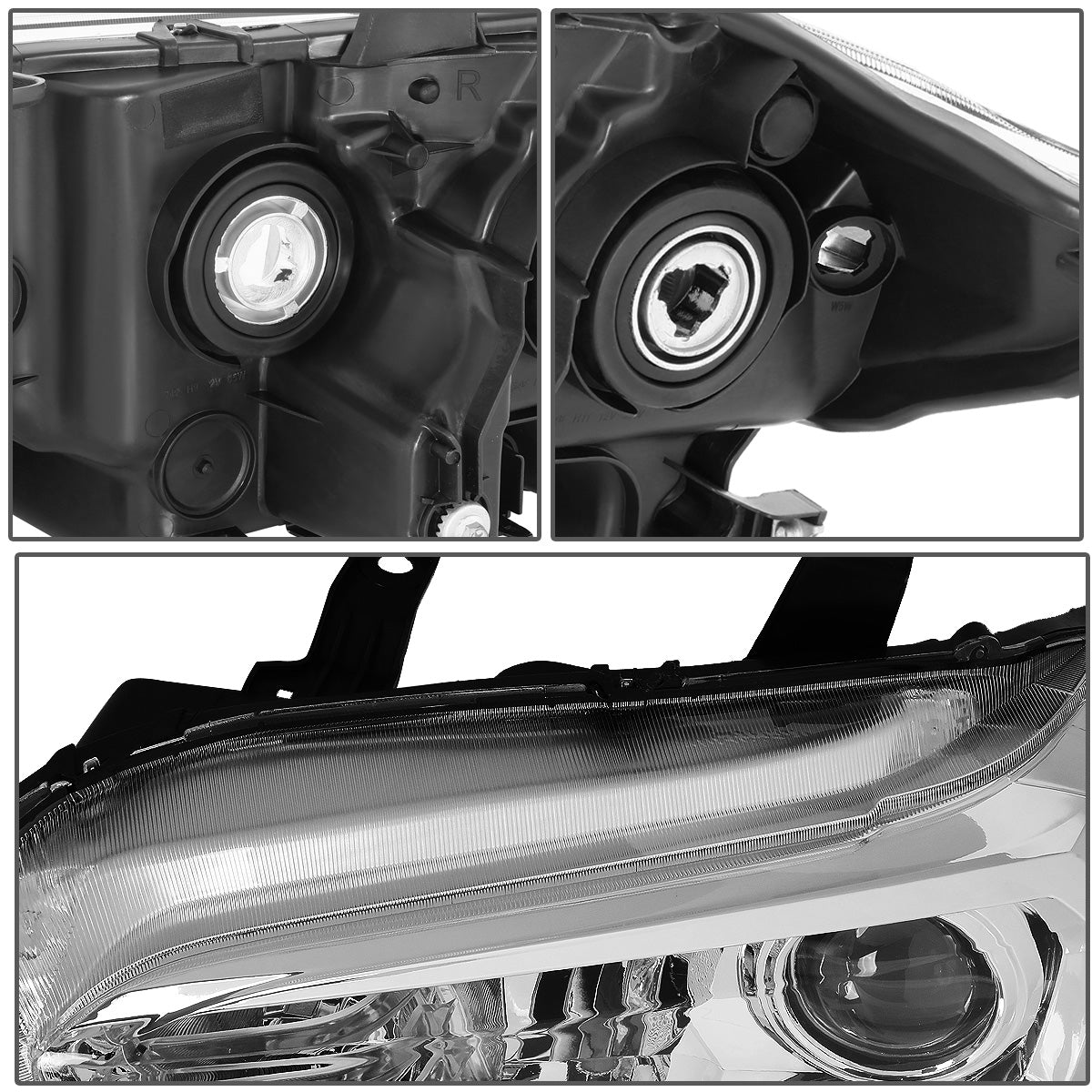 FAROS 16-18 TOYOTA TACOMA - FITS MODELS W/O LED RUNNING LIGHTS - PROJECTOR - H11 LOW / H9 HIGH / 7440 SIGNAL / 2825 MARKER - CHROME HOUSING / CLEAR CORNER