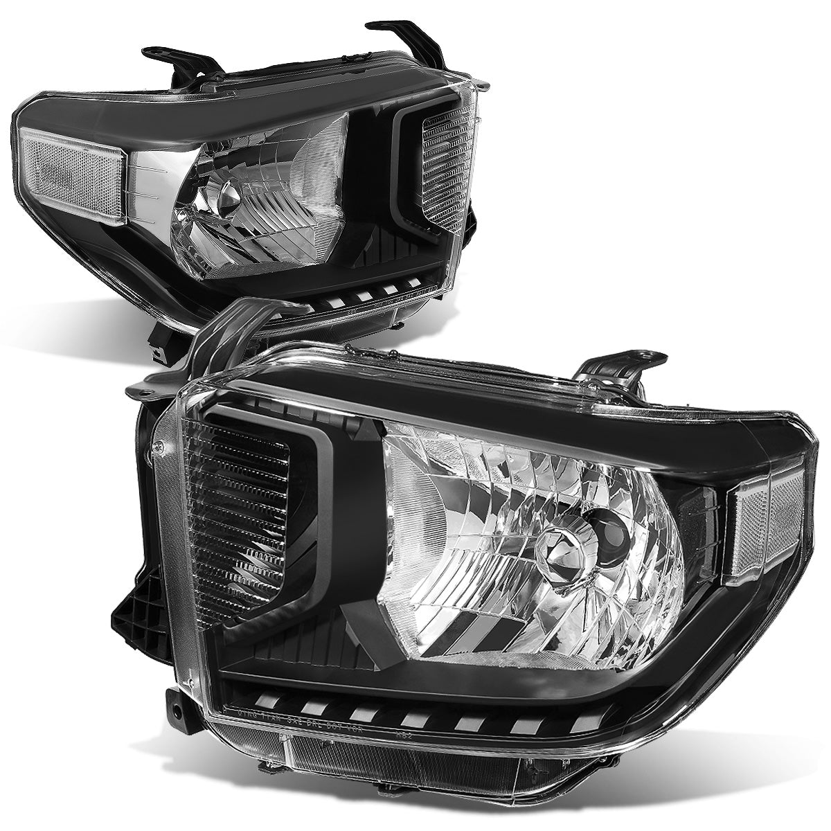 FAROS 14-17 TOYOTA TUNDRA - H4 LOW BEAM / HIGH BEAM / 4157NA TURN SIGNAL - BLACK HOUSING / CLEAR CORNER
