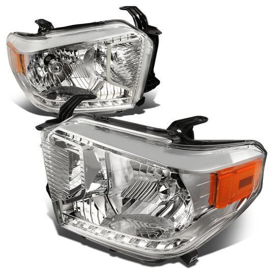 FAROS 14-17 TOYOTA TUNDRA - H4 LOW BEAM / HIGH BEAM / 4157NA TURN SIGNAL - CHROME HOUSING / AMBER CORNER