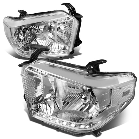 FAROS 14-17 TOYOTA TUNDRA - H4 LOW BEAM / HIGH BEAM / 4157NA TURN SIGNAL - CHROME HOUSING / CLEAR CORNER