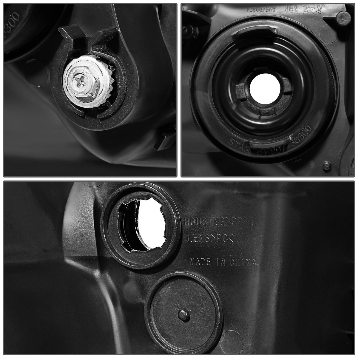 FAROS 14-17 TOYOTA TUNDRA - H4 LOW BEAM / HIGH BEAM / 4157NA TURN SIGNAL - SMOKE HOUSING / CLEAR CORNER