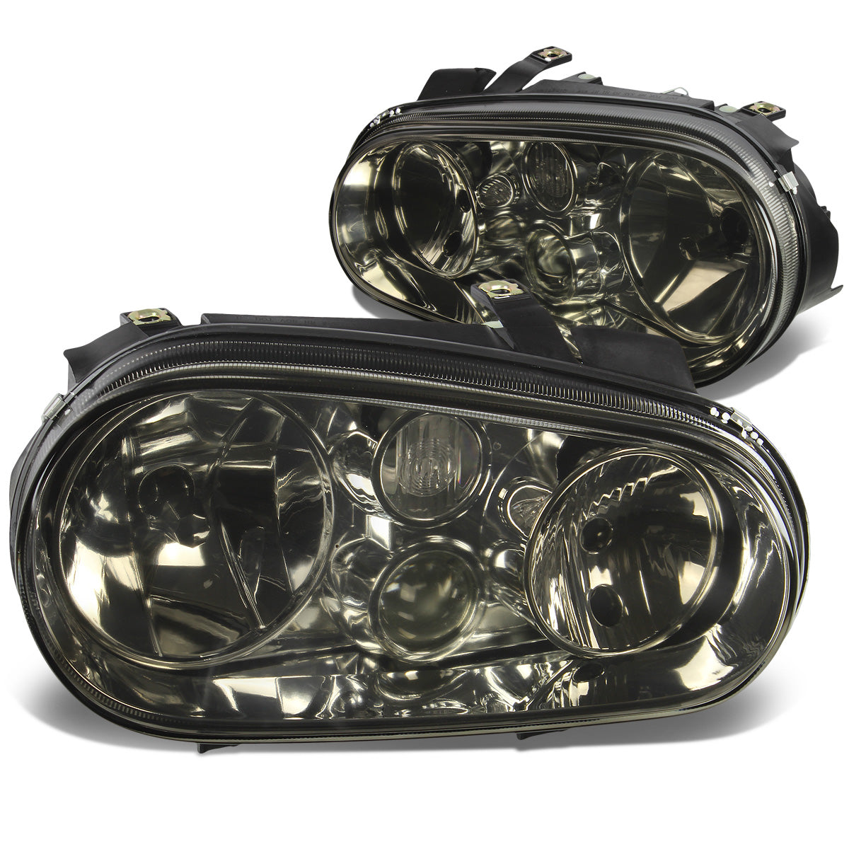 FAROS 99-06 VOLKSWAGEN GOLF / 99-02 VOLKSWAGEN CABRIO - H7 LOW BEAM / H1 HIGH BEAM / 2827 TURN SIGNAL - SMOKE HOUSING