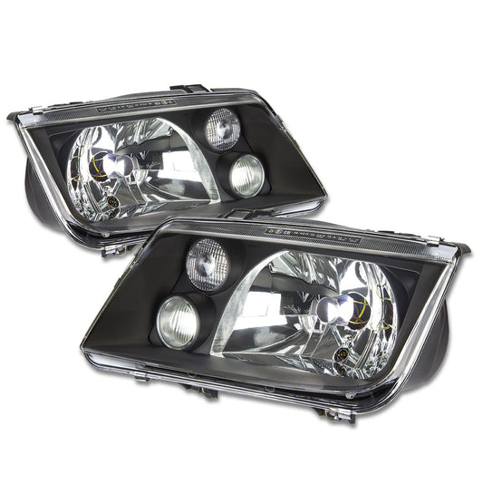 FAROS 99-05 VOLKSWAGEN JETTA - H4 LOW BEAM / HIGH BEAM / 2827 TURN SIGNAL - BLACK HOUSING