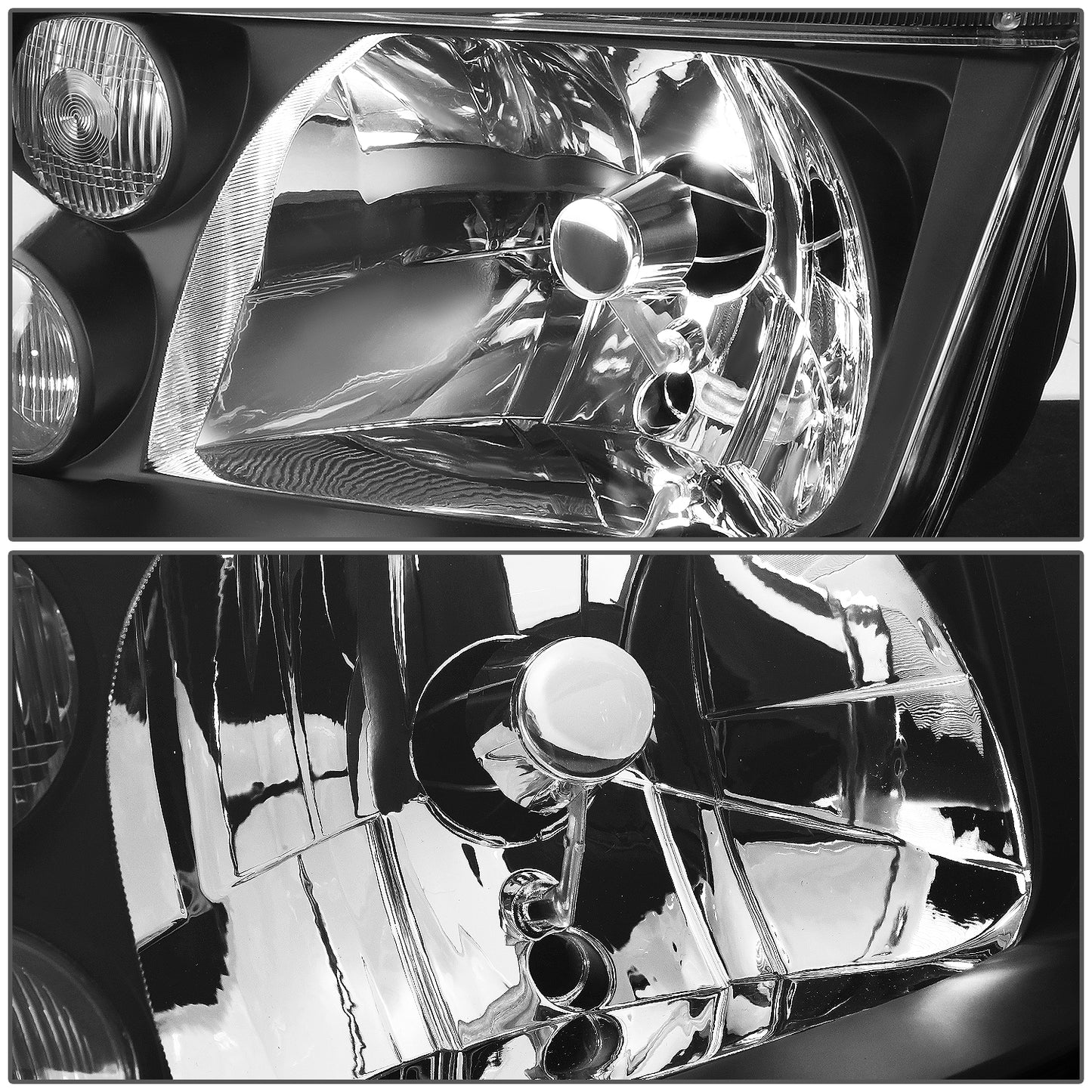 FAROS 99-05 VOLKSWAGEN JETTA - H4 LOW BEAM / HIGH BEAM / 2827 TURN SIGNAL - BLACK HOUSING