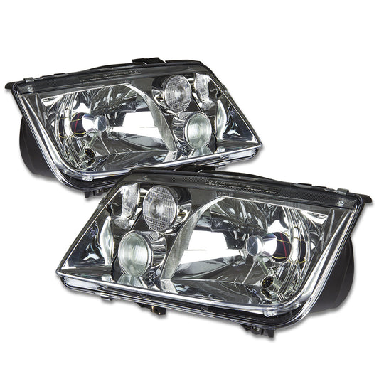 FAROS 99-05 VOLKSWAGEN JETTA - H4 LOW BEAM / HIGH BEAM / 2827 TURN SIGNAL - CHROME HOUSING