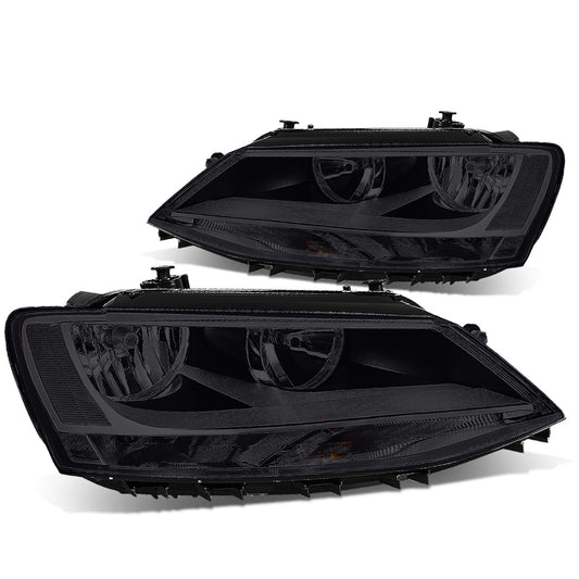 FAROS 11-17 VW JETTA - FITS MODELS W/ HALOGEN HEADLIGHTS ONLY - H7 LOW BEAM / HIGH BEAM / 7507 TURN SIGNAL - SMOKE HOUSING / CLEAR CORNER