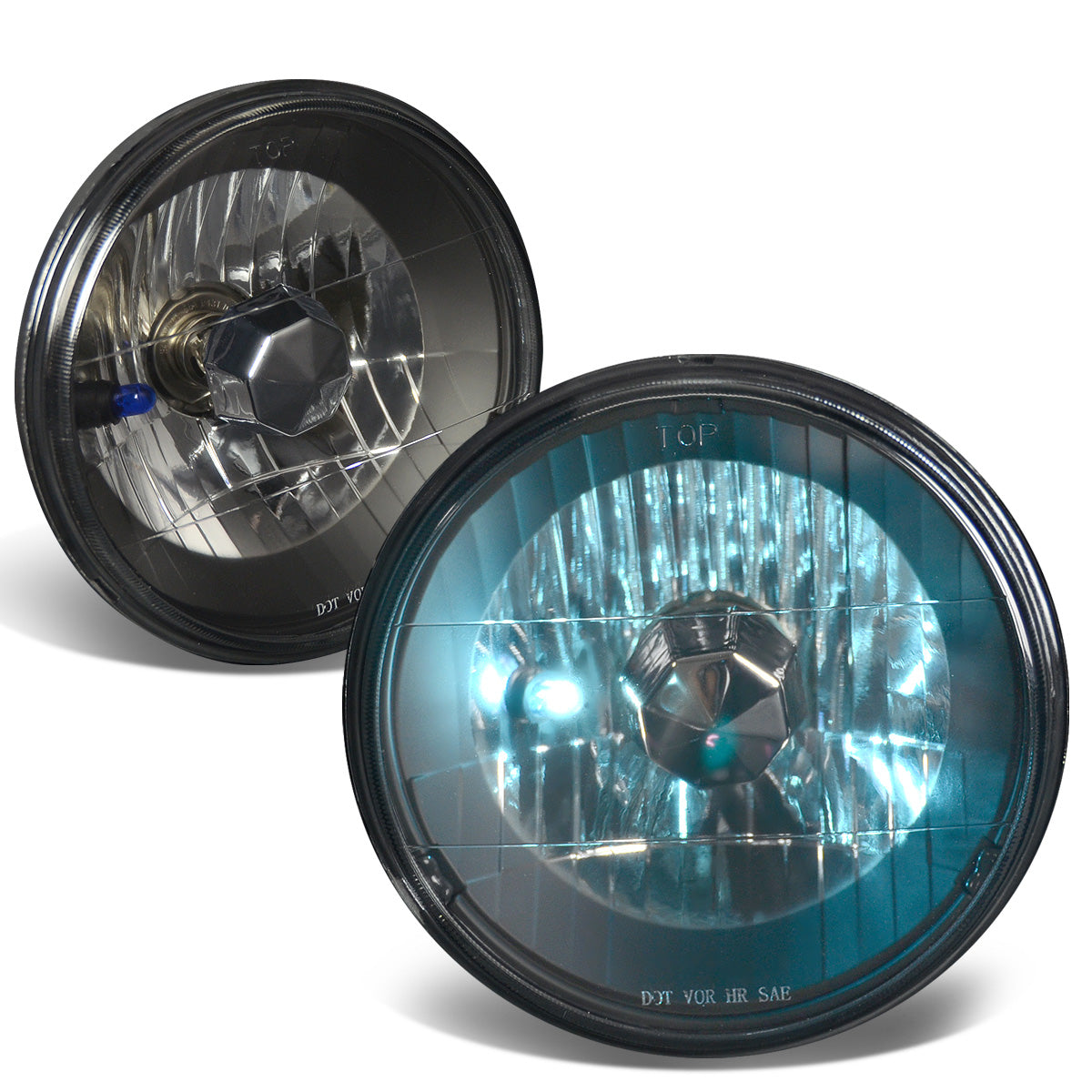 FAROS 7 X 7 ROUND - DIAMOND - BLACK - H4 LOW BEAM / HIGH BEAM