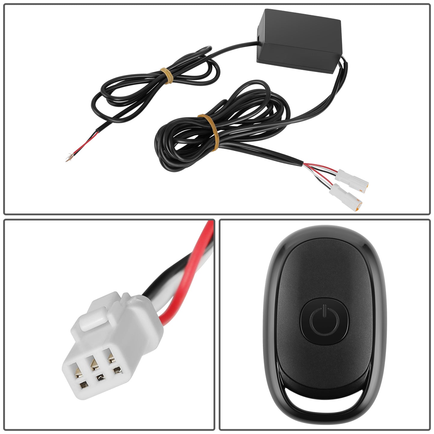 FAROS RGB LED - PONTIAC GRAND PRIX 2004-2008 - 9006 LOW / 9005 HIGH / 194 SIDE MARKER - BLACK HOUSING / AMBER CORNER