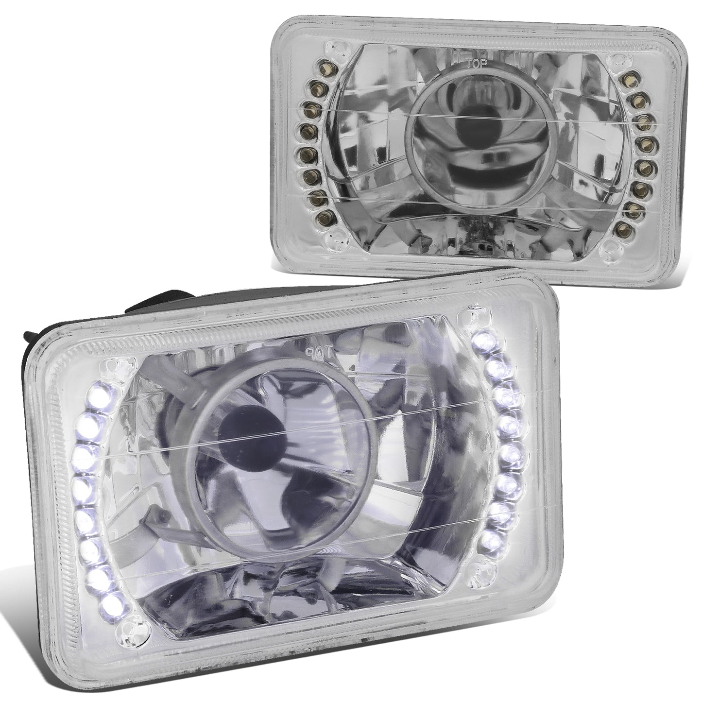 FAROS 4 X 6 RECTANGLE - PROJECTOR - LED - CLEAR - H4 LOW BEAM / HIGH BEAM