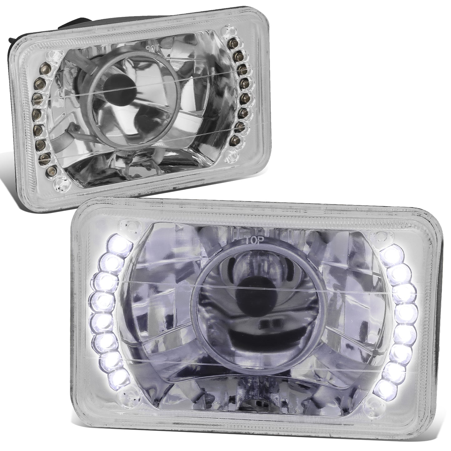 FAROS 4 X 6 RECTANGLE - PROJECTOR - LED - CLEAR - H4 LOW BEAM / HIGH BEAM