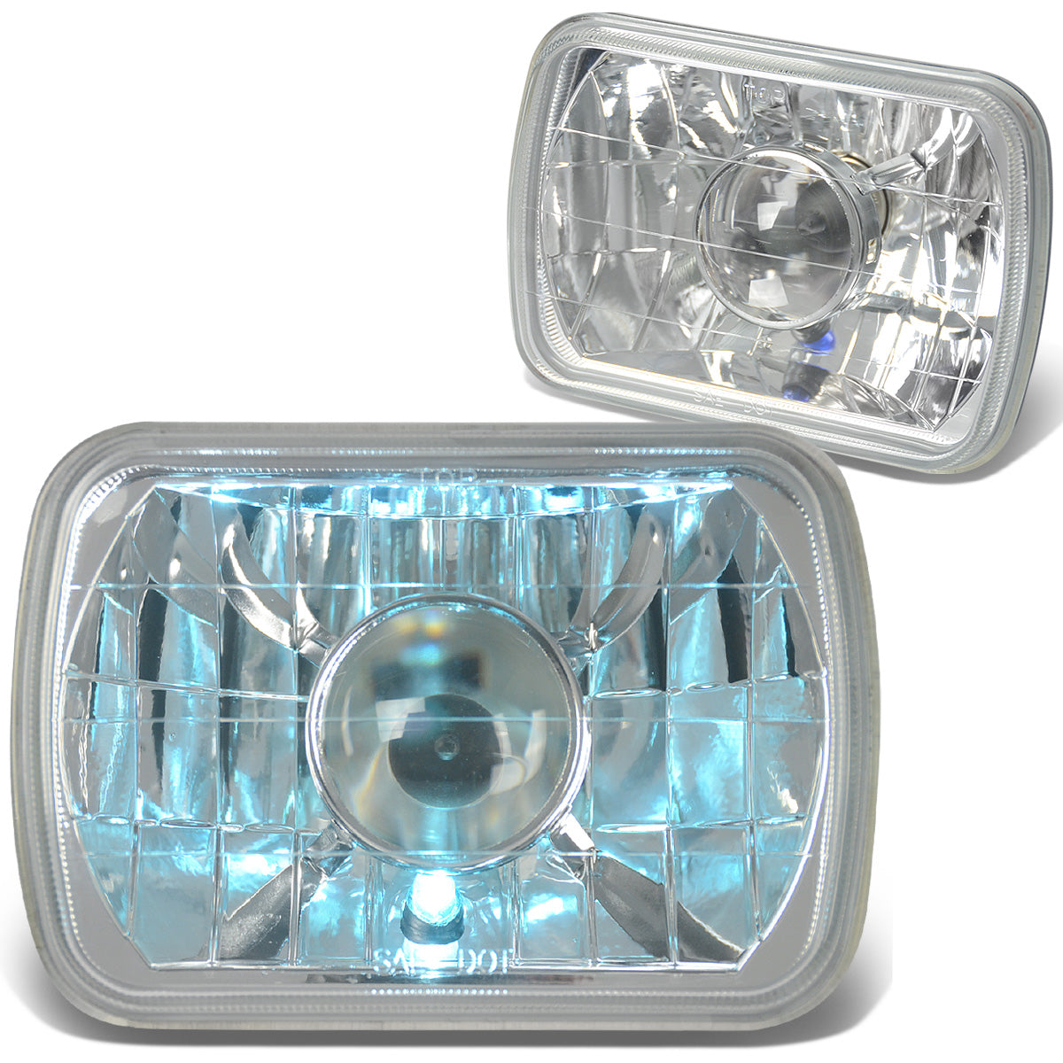 FAROS 7 X 6 RECTANGLE - PROJECTOR - CLEAR - H4 LOW BEAM / HIGH BEAM