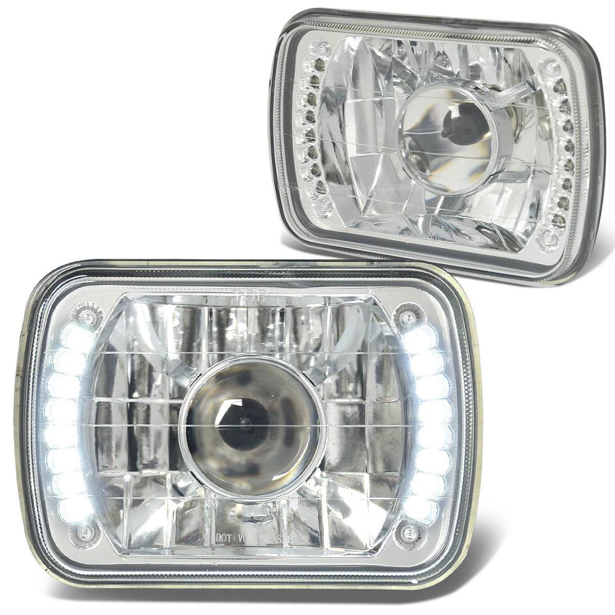 FAROS 7 X 6 RECTANGLE - PROJECTOR - LED - CLEAR - H4 LOW BEAM / HIGH BEAM