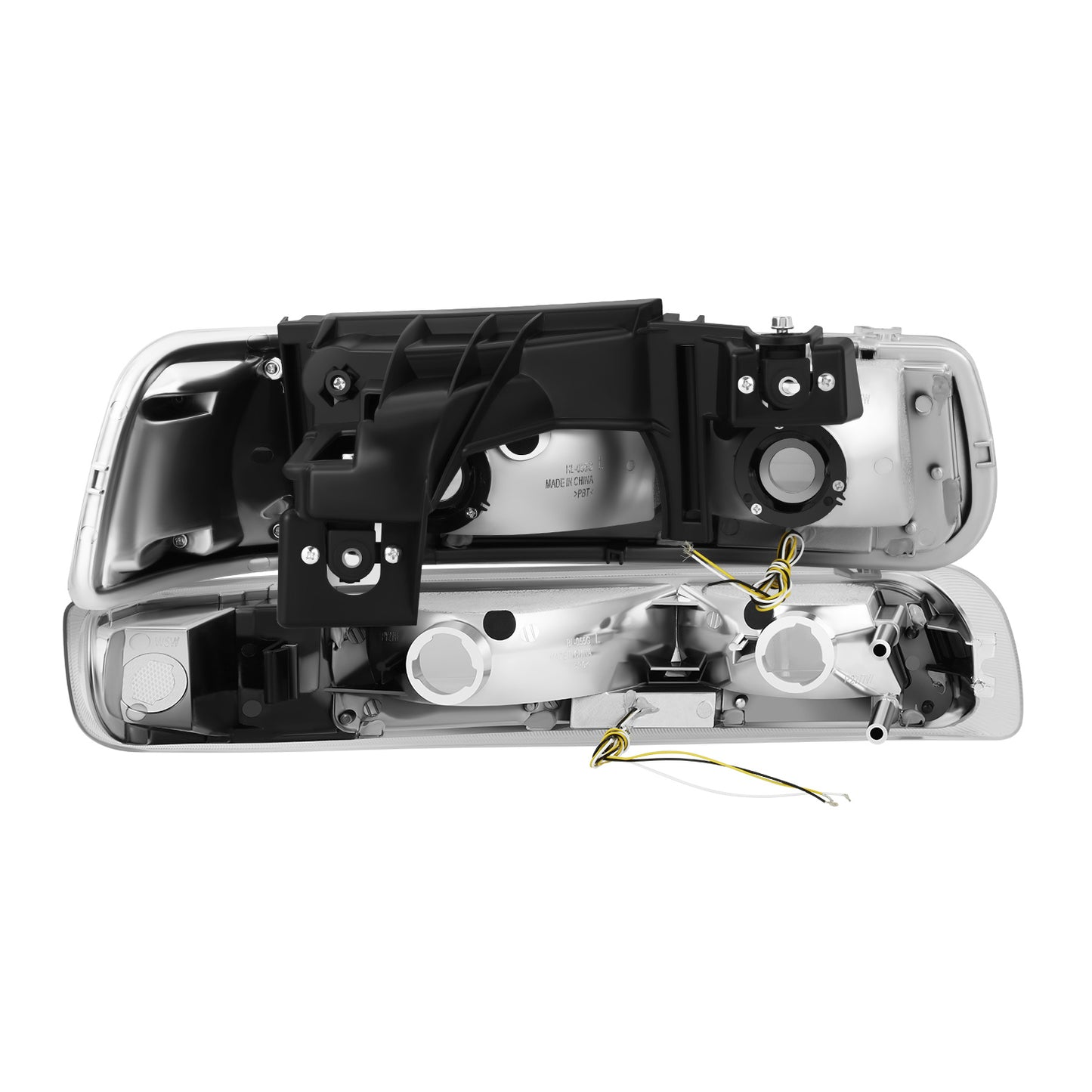 FAROS 99-02 CHEVY SILVERADO/AVALANCHE//WHITE HOOD, WHITE REVERSE, BRIGHT BOTTOM WATER FLASH GUIDE,4P