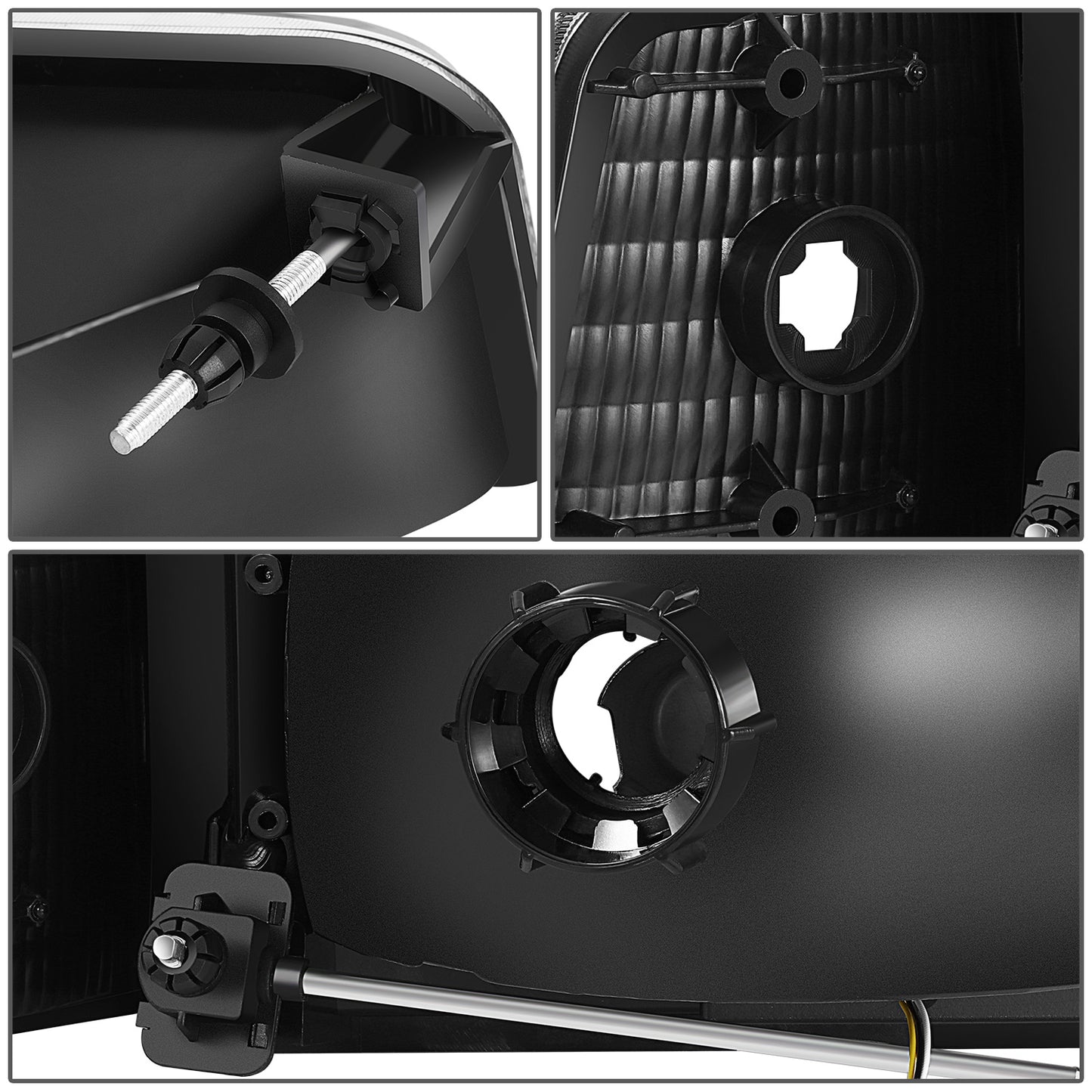 FAROS 92-96 BRONCO F150 F250 F350//WHITE HOOD, WHITE REVERSE, BLACK BASE, WATER FLASH GUIDE,6P