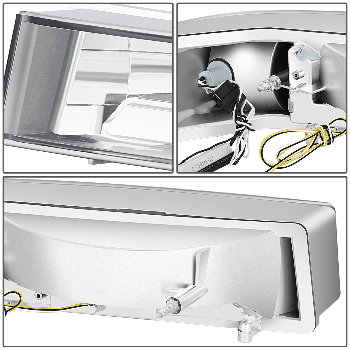 FAROS 92-96 BRONCO F150 F250 F350//WHITE HOOD, WHITE BACK, LIGHT BASE, WATER FLASH GUIDE,6P