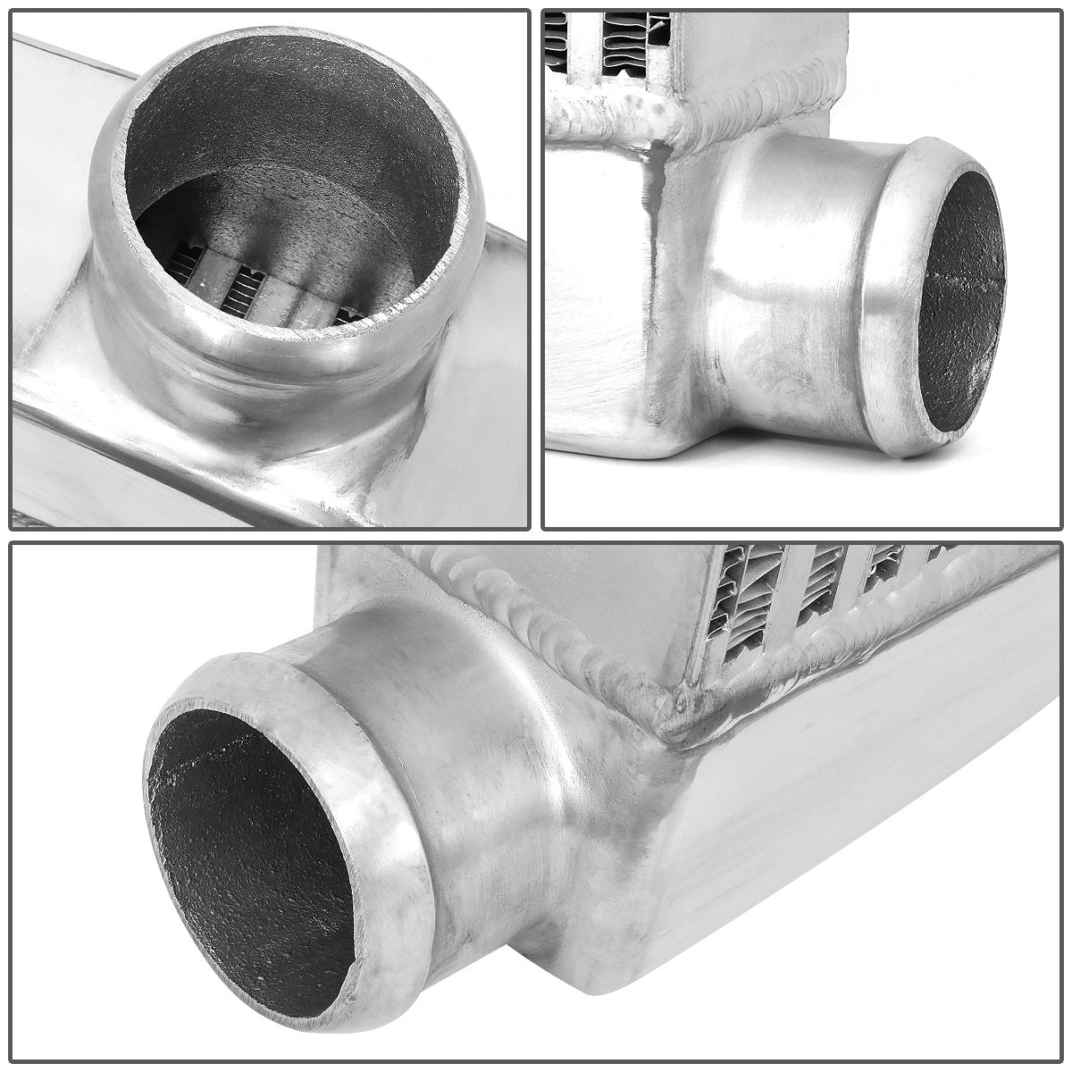 INTERCOOLER B\P - O: 27.5"X14.5"X3.5" - C: 24"X7"X3.5" - 07-14 CHEVY SILVERADO - SILVER