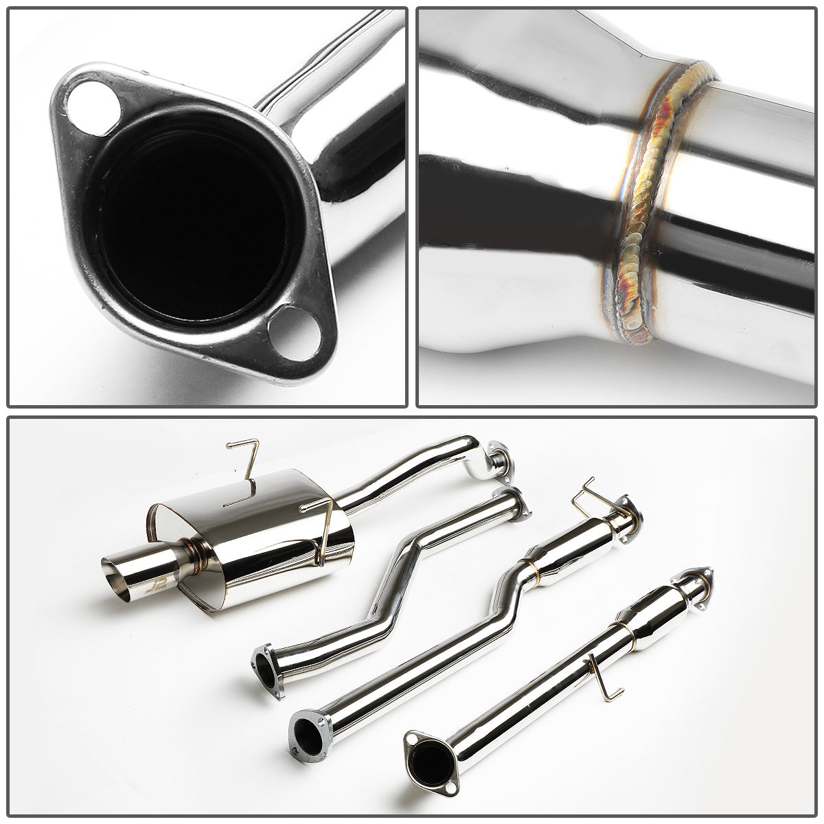 CATBACK CATBACK - STAINLESS STEEL - 01-05 HONDA CIVIC LX/DX/HX 1.7L SOHC - 3.5" ROUND TIP