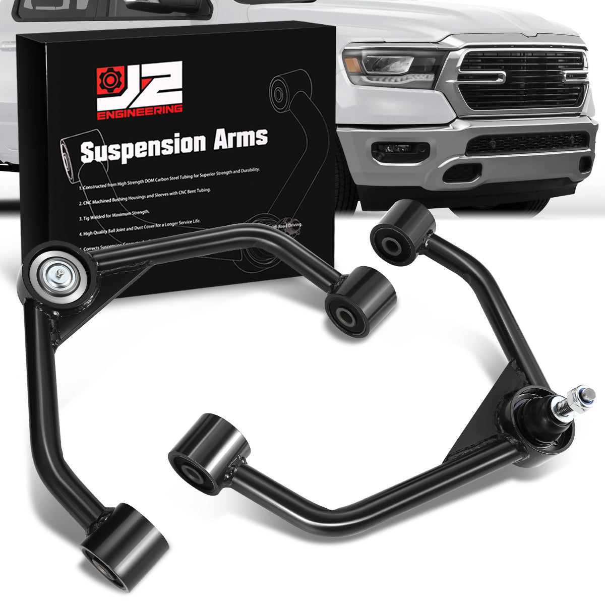 HORQUILLAS 2019+RAM 1500 4WD BALL JOINT FRONT UPPER CONTROL ARM BALL JOINT FR 2-4" LIFT KIT,
BLACK+BLACK