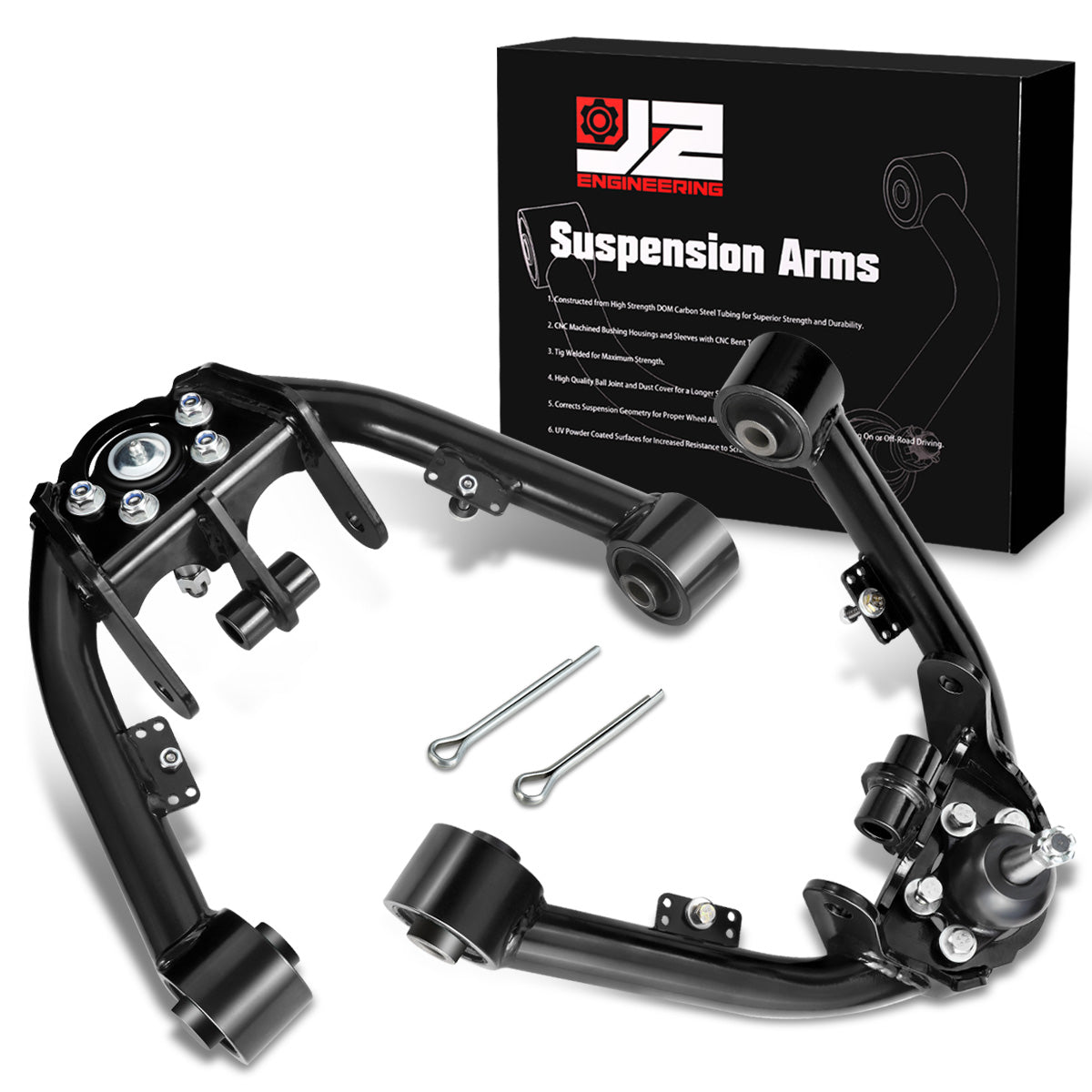 HORQUILLAS 99-06 SILVERADO SIERRA 1500 DUAL SHOCK MOUNT FRONT UPPER CONTROL ARM 2-4" LIFT,
BLACK+BLACK