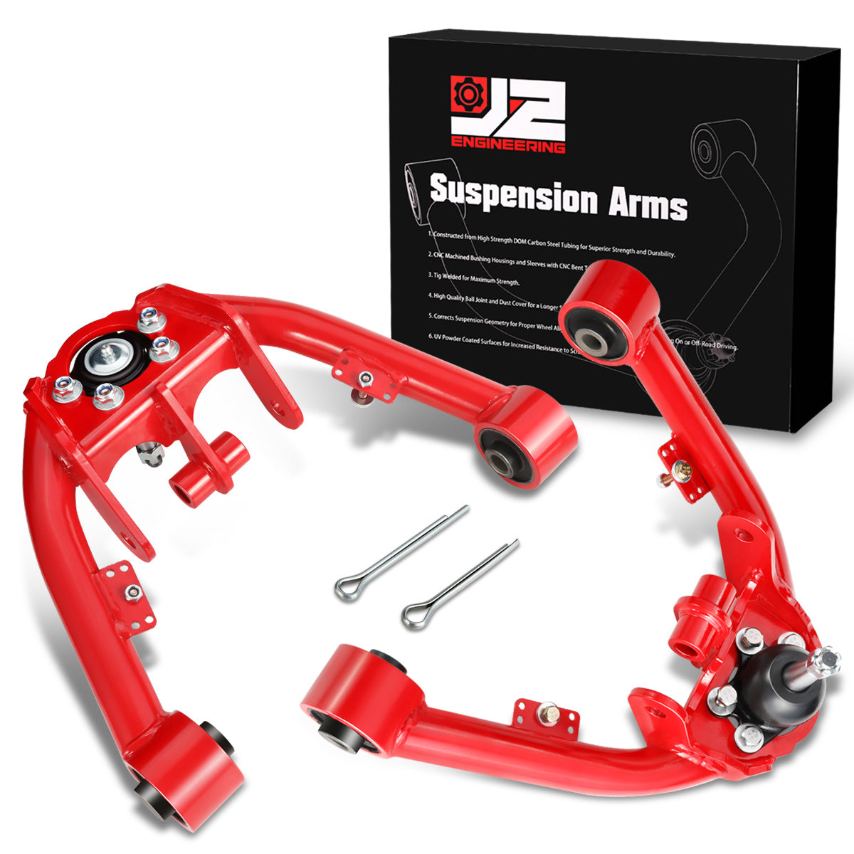 HORQUILLAS 99-06 SILVERADO SIERRA 1500 DUAL SHOCK MOUNT FRONT UPPER CONTROL ARM 2-4" LIFT,
RED+BLACK