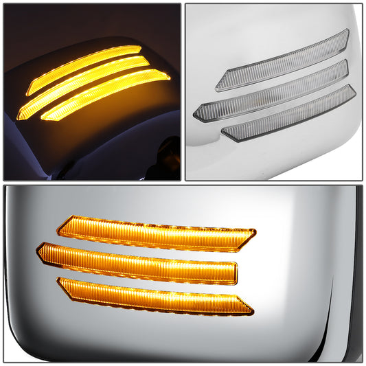 RETROVISOR MIRROR WITH LED   (HINO DOOR MIRROR)  CHROME  12V   SMALL MIRROR