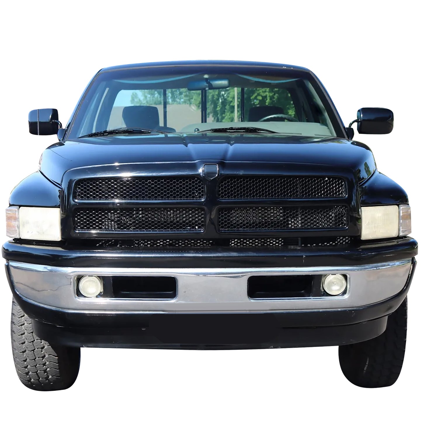 PARRILLA GRILLE - DG RAM '94-'01/ GRILLE ASS'Y/ BLACK W/BLACK FRAME/ 68031295AA=5EZ51RX8//PARTS.NO,CH1200188//OEM NO,68031295AA