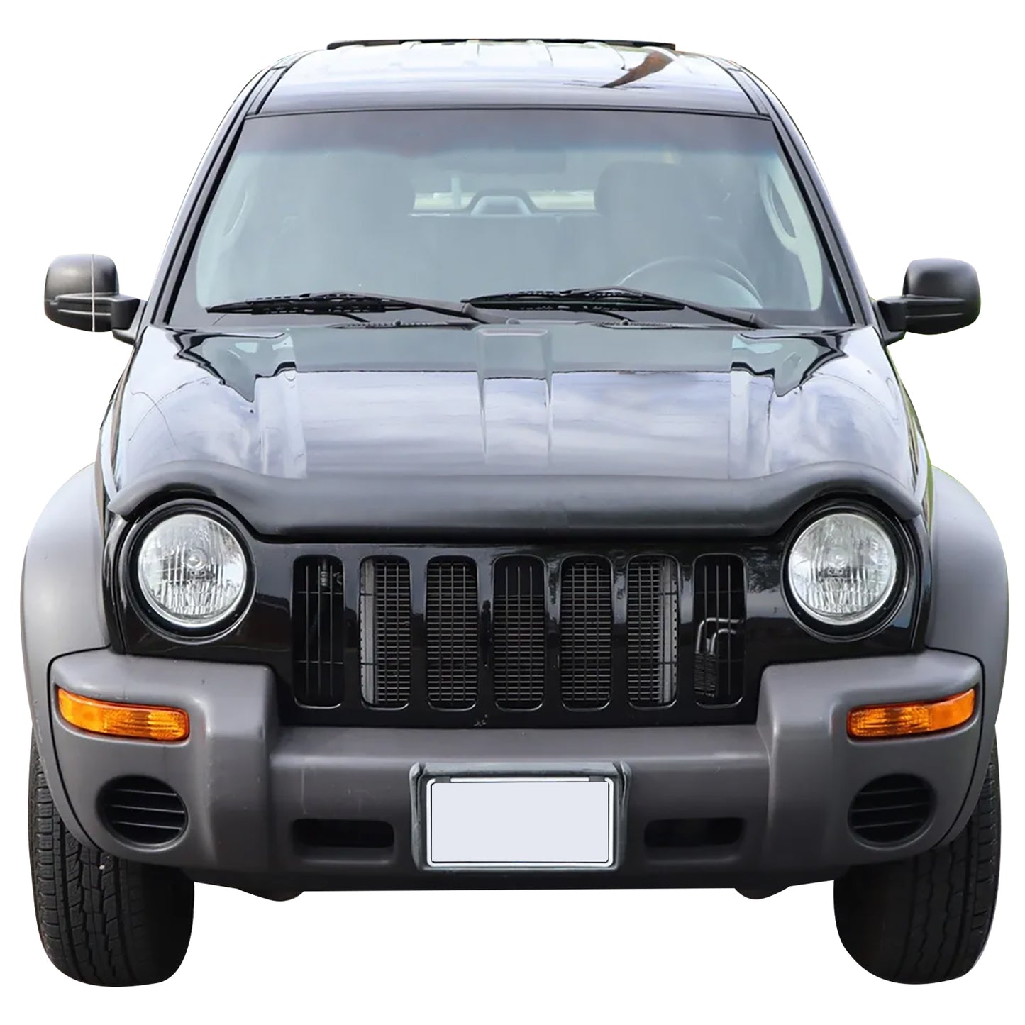 PARRILLA GRILLE - JP LIBRTY '02-'07/ GRILLE ASS'Y 02-04/ OUTER FRAME/ W/PRIMED BLACK/ W/O INSERT//PARTS.NO,CH1200232//OEM NO,55156608AA
