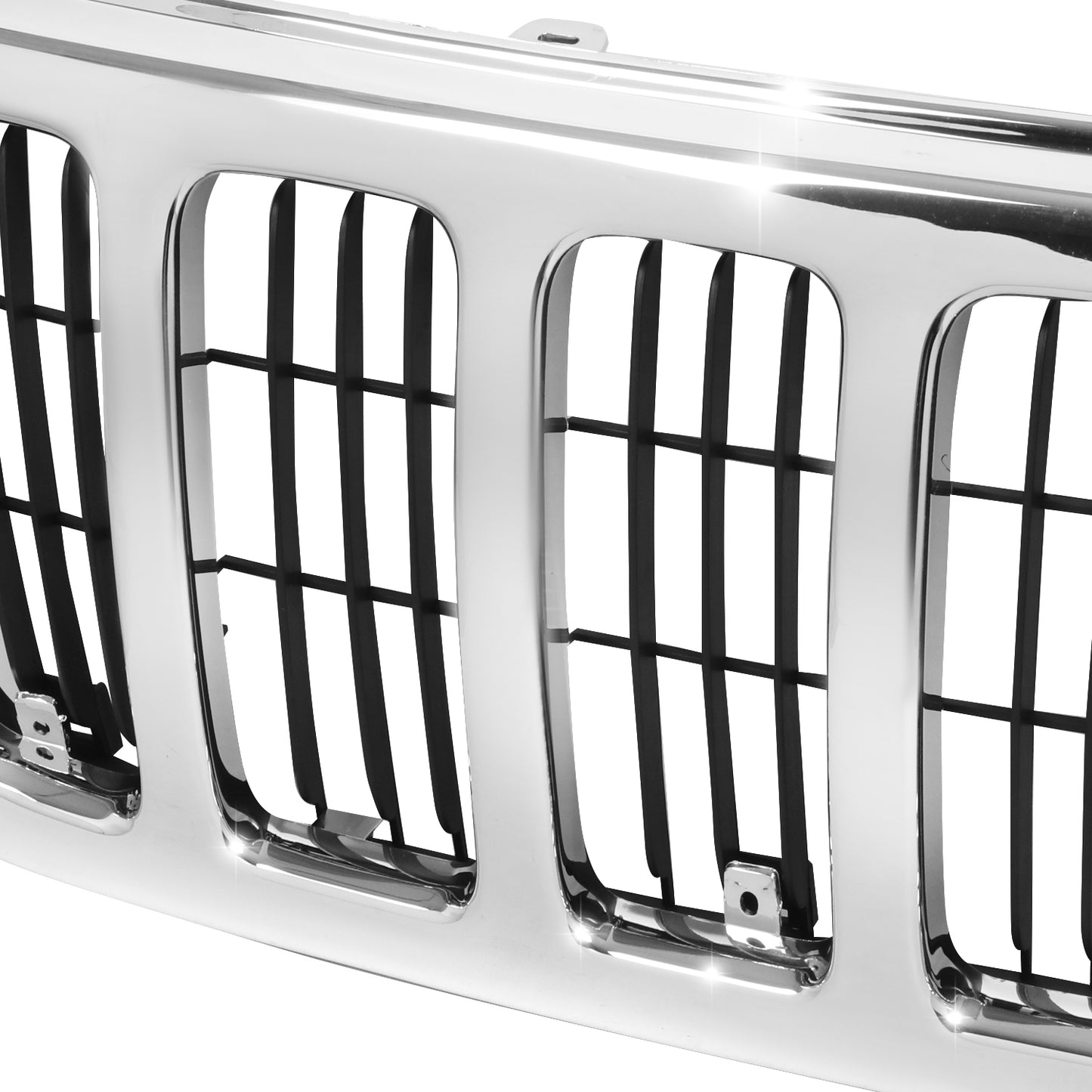 PARRILLA GRILLE - JP GRAND CHRKEE '99-'04/ GRILLE ASS'Y 99-03/ (INNER +OUTER)/ CHROME/BLACK/ (LAREDO) (PERFORMANCE)//PARTS.NO,CH1200234//OEM NO,55155921AC-PFM