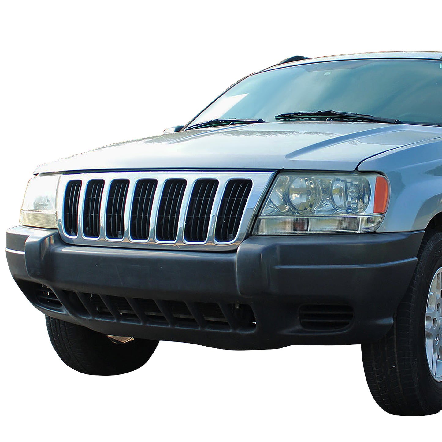 PARRILLA GRILLE - JP GRAND CHRKEE '99-'04/ GRILLE ASS'Y 99-03/ (INNER +OUTER)/ CHROME/BLACK/ (LAREDO) (PERFORMANCE)//PARTS.NO,CH1200234//OEM NO,55155921AC-PFM