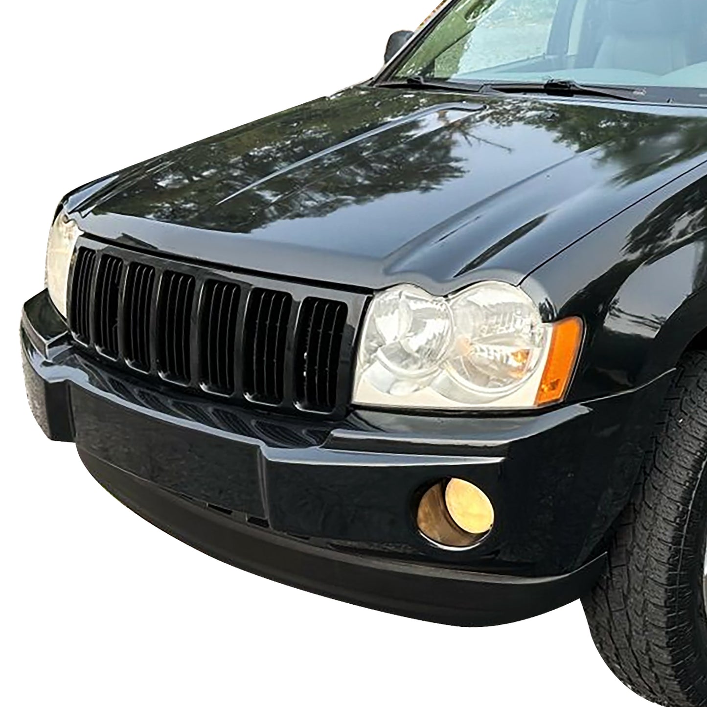 PARRILLA GRILLE - JP GRAND CHRKEE '05-'10/ GRILLE ASS'Y 05-07/ BLK W/BLK FRAME/ (2PC STYLE)//PARTS.NO,CH1200283//OEM NO,5JF941XRAE