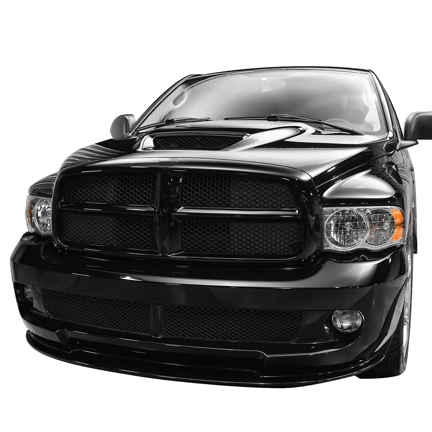 PARRILLA GRILLE - DG RAM '02-'05/ GRILLE ASS'Y 05-05/ BLACK HONEY COBM MESH/ W/BLACK FRAME/ (R1500 MEGA/R2500/R3500)/(NEW STYLE)//PARTS.NO,CH1200287//OEM NO,5FJ051SPAB