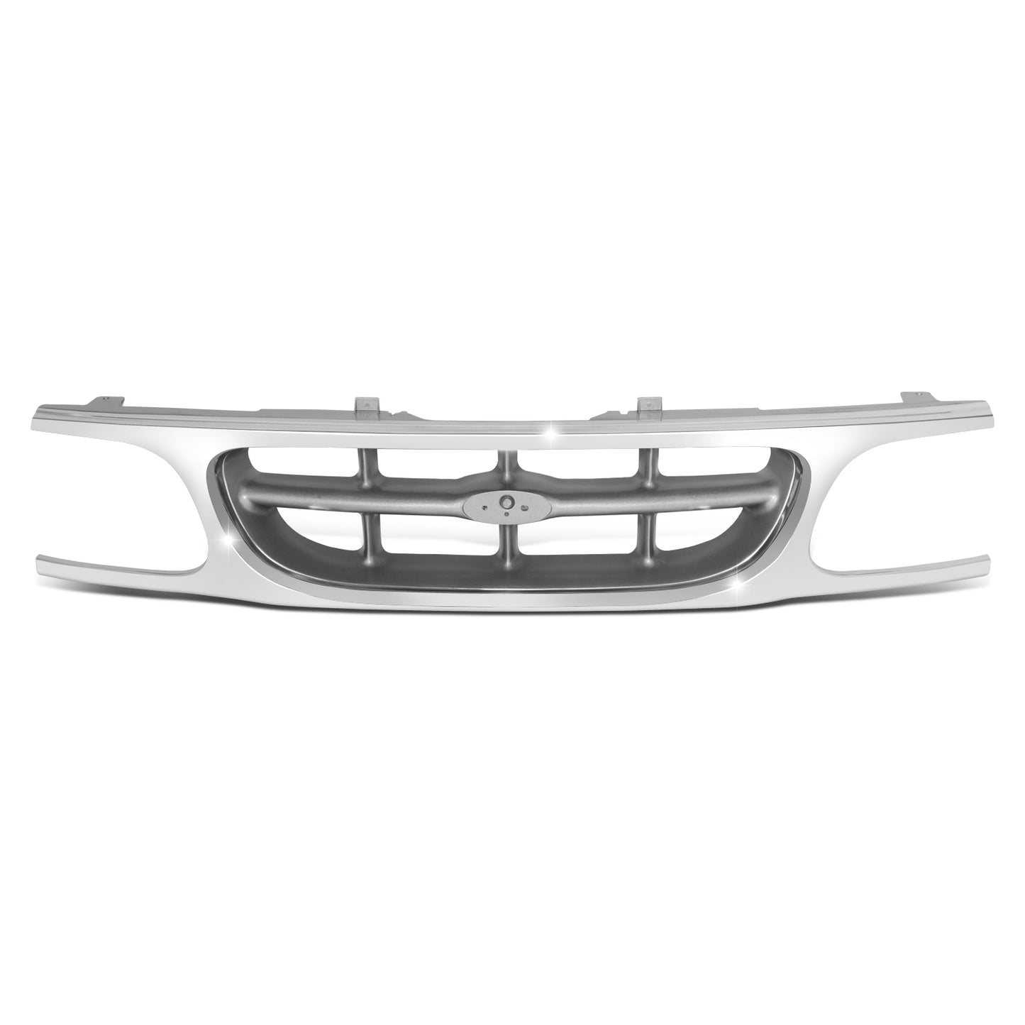 PARRILLA GRILLE - FD EXP '95-'01/EXP SPORT 01-03/ GRILLE ASS'Y/ CHROME/SILVER/ (CENTER SECTION ONLY)//PARTS.NO,FO1200316//OEM NO,F87Z8200NAB