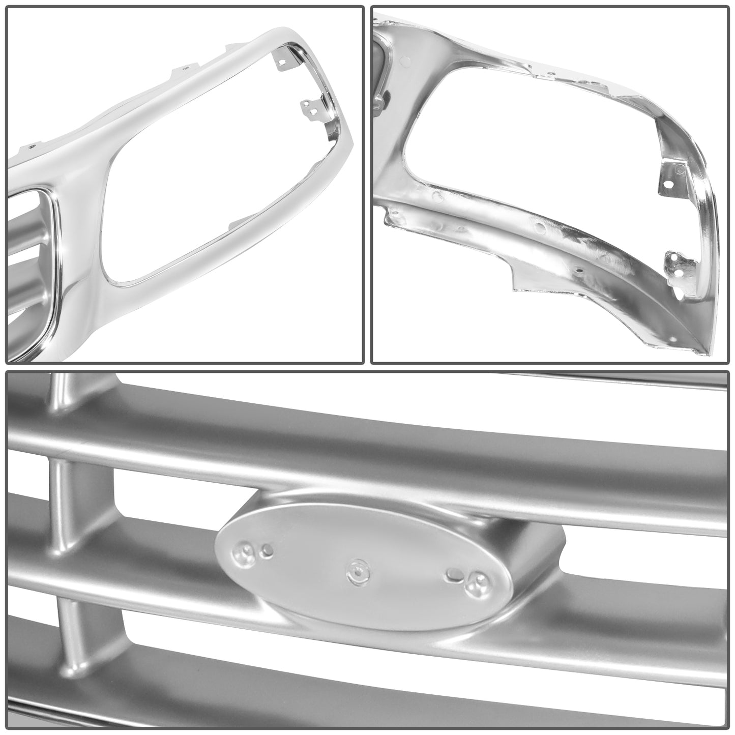 PARRILLA GRILLE - FD F150 P/U '97-'03/ GRILLE ASS'Y 99-03/ CHROME/SILVER/ (W/BAR TYPE)(XL/XLT)/ (2WD)//PARTS.NO,FO1200371//OEM NO,3L3Z8200AB