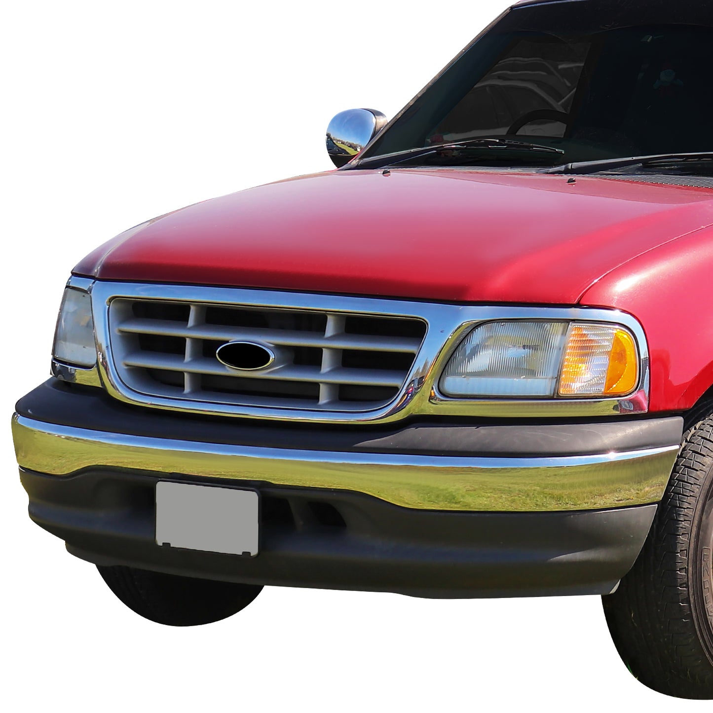 PARRILLA GRILLE - FD F150 P/U '97-'03/ GRILLE ASS'Y 99-03/ CHROME/SILVER/ (W/BAR TYPE)(XL/XLT)/ (2WD)//PARTS.NO,FO1200371//OEM NO,3L3Z8200AB