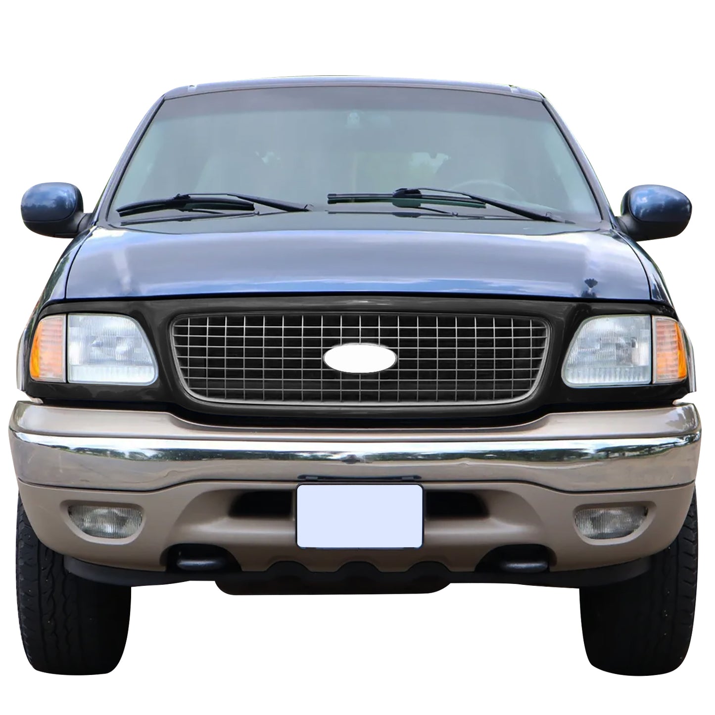 PARRILLA GRILLE - FD EXPDTION '97-'02/'03-'06/ GRILLE ASS'Y '97-'98/ MAT-BLACK (OUTER)/ W/CHROME/SILVER (INNER)/ (EDDIE BEAUER) (4WD)//PARTS.NO,FO1200386//OEM NO,F85Z8200FPTM