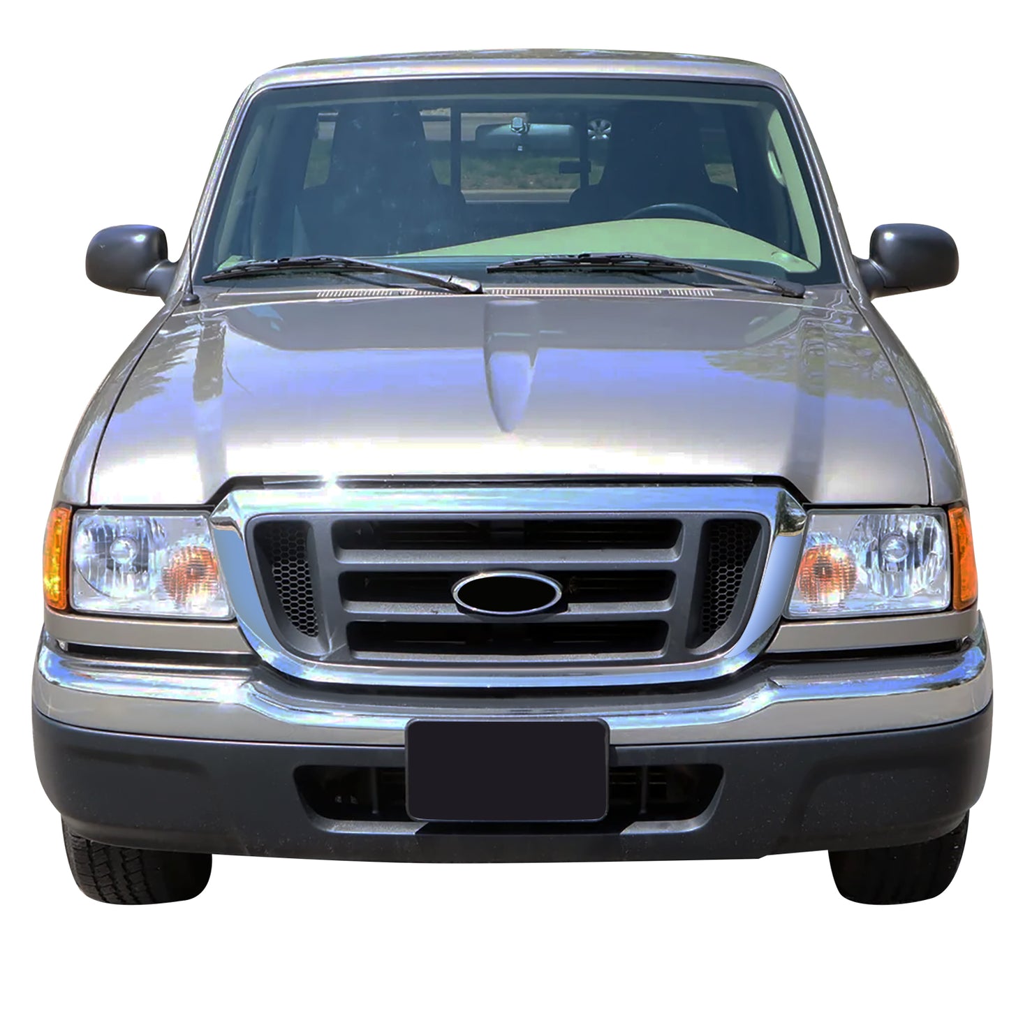 PARRILLA GRILLE - FD RANGR '98-'00/01-'03/04-05/ GRILLE ASS'Y 04-05/ CHROME/ARGENT/ W/ARGENT BAR (2WD)//PARTS.NO,FO1200455//OEM NO,4L5Z8200FAA