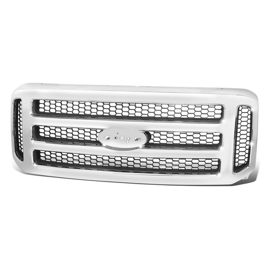 PARRILLA GRILLE - FD F350 P/U '05-'07(SUPR DUTY)/ GRILLE ASS'Y/ GRAY W/CHRM FRAME/ (SAME=EXCURSION)//PARTS.NO,FO1200456//OEM NO,5C3Z8200BAA