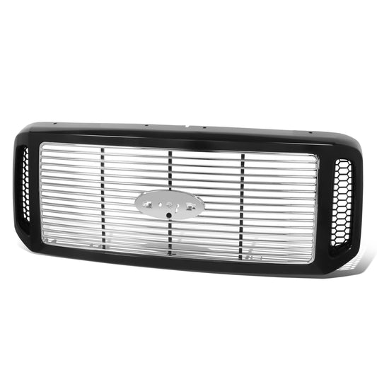PARRILLA GRILLE - FD F350 P/U '05-'07(SUPR DUTY)/ GRILLE ASS'Y/ CHROME W/BLACK FRAME/ (DAVIDSON MODEL)//PARTS.NO,FO1200458//OEM NO,6C3Z8200DA